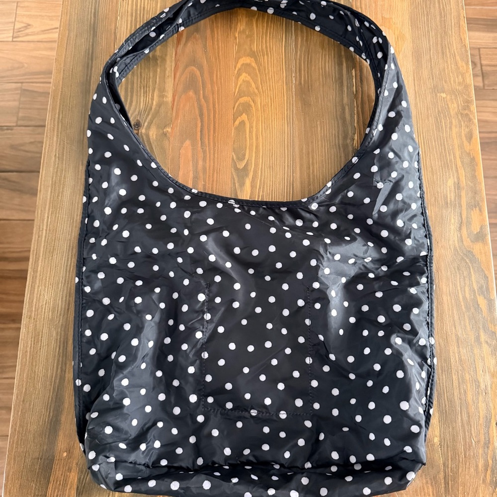 Chicos packable polka dot tote bag